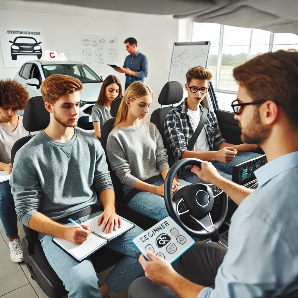 Beginner driving class in session